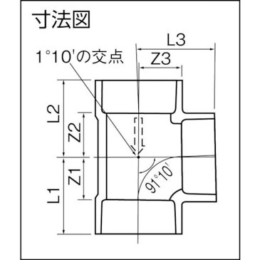 【メーカー在庫あり】 (株)クボタケミックス クボタケミックス DV継手 チーズ DV-DT 75x65 DVDT75X65 HD