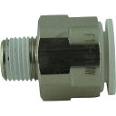 【メーカー在庫あり】 F1001MW 千代田通商(株) チヨダ ファイブメイルコネクタ W(白)10mm・R1/8 F10-01MW HD店