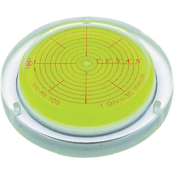 【メーカー在庫あり】 INCRT125 (株)アカツキ製作所 KOD 取付穴付角度計付丸台型アイベル水平器 INC-RT..