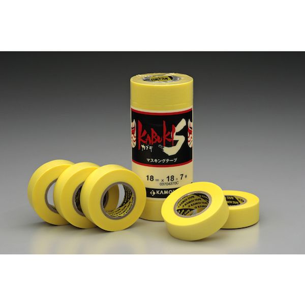 【メーカー在庫あり】 KABUKISJAN18 カモ井加工紙(株) カモ井 マスキングテープ車両塗装用（7巻入り） KABUKISJAN-18 HD店