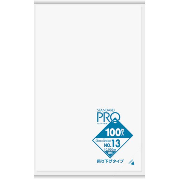 【メーカー在庫あり】 L13HCL 日本サニパック(株) サニパック L13Hスタンダートポリ袋吊り下げタイプ（0.03）13号 L13H-CL HD店