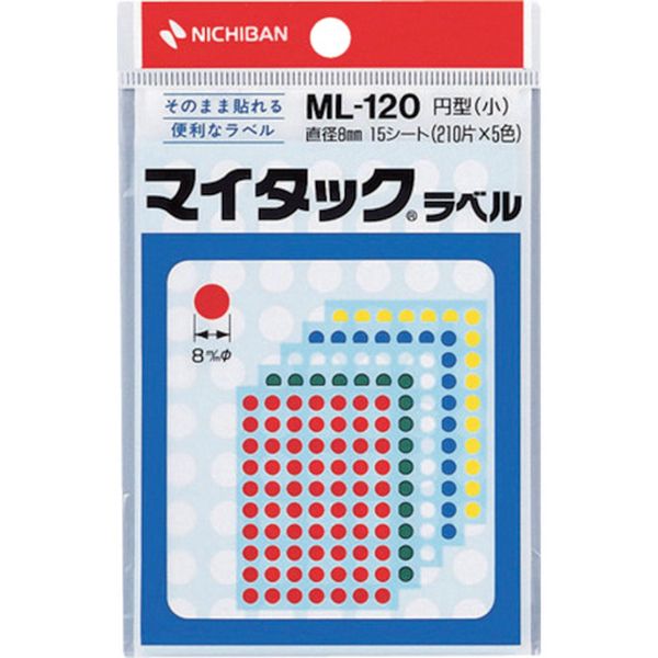 【メーカー在庫あり】 ML120 ニチバン(株) ニチバン マイタックカラーラベル（混色） ML-120 HD店