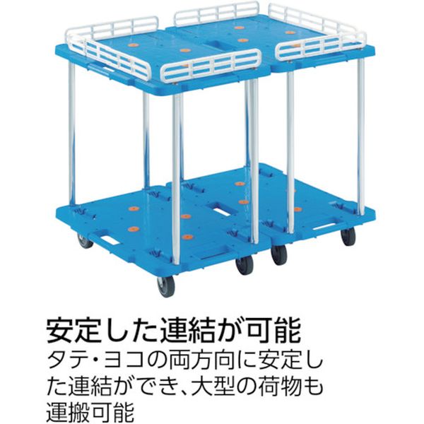 【メーカー在庫あり】 MPB603KGN 樹脂製台車 ルートバン 3段式 こぼれ止め1段付 40...