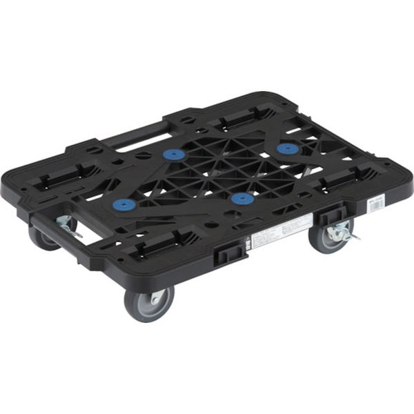 【メーカー在庫あり】 MPK500JSBK 樹脂製平台車 ルートバンメッシュタイプ 515X385 4輪自在 ストッパー..