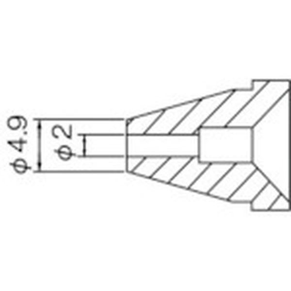 ・内径(mm)：2.0・外径(mm)：4.9・寸法(mm)内径×外径：2.0×4.9・白光　ノズル/2.0mm・生産国 日本・JANコード 4962615044670・質量 5.700g・コード：818-5443 ・品目：N6005N60-05楽天 HD店　