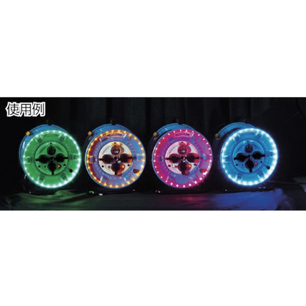 【メーカー在庫あり】 NPWLEK33B 日動工業(株) 日動 電工ドラム 防雨型LEDラインドラム 青 過負荷漏電保護兼用 30m NPWL-EK33-B HD店