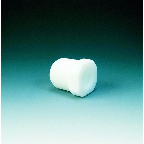 ・耐薬品性・耐熱性・非粘着性・高電気絶縁性・滑り性に優れています。・内側にメスねじ、外側にオスねじが切ってあります。・ねじサイズ：Rc 1/8×R 1/4・ねじ寸法：Rc 1/8×R 1/4・適合流体：酸、アルカリなど・フッ素樹脂(PTFE)・生産国 日本・JANコード 4562305540477・質量 20g・コード：391-5794 ・品目：NR0091001NR0091-01楽天 HD店　