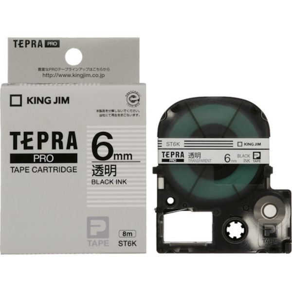 ・テープ幅(mm):6・テープ色:透明・テープ長さ(m):8・エコマーク認定品・生産国 日本・JANコード 4971660761500・質量 36gST6K楽天 HD店　