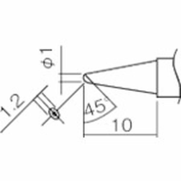 【メーカー在庫あり】 T12BC1Z 白光(株) 白光 こて先 1BC型（Z） T12-BC1Z HD店