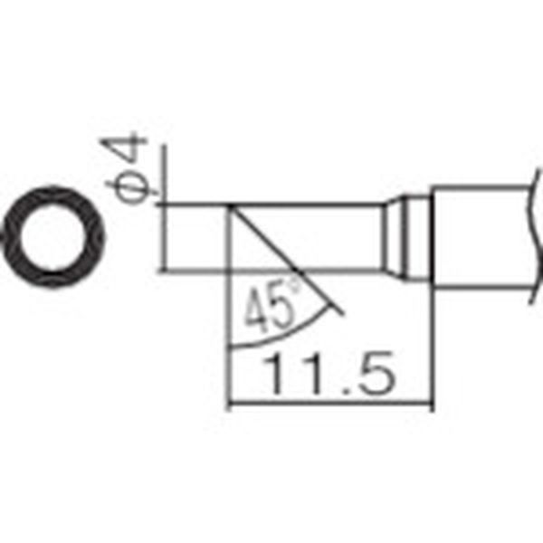 【メーカー在庫あり】 T12C4 白光(株) 白光 こて先 4C型 T12-C4 HD店