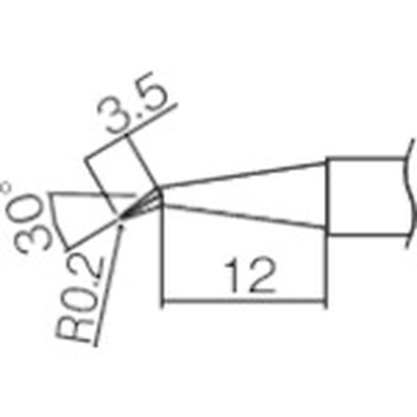 【メーカー在庫あり】 T12J02 白光(株) 白光 こて先 0.2J型 T12-J02 HD店