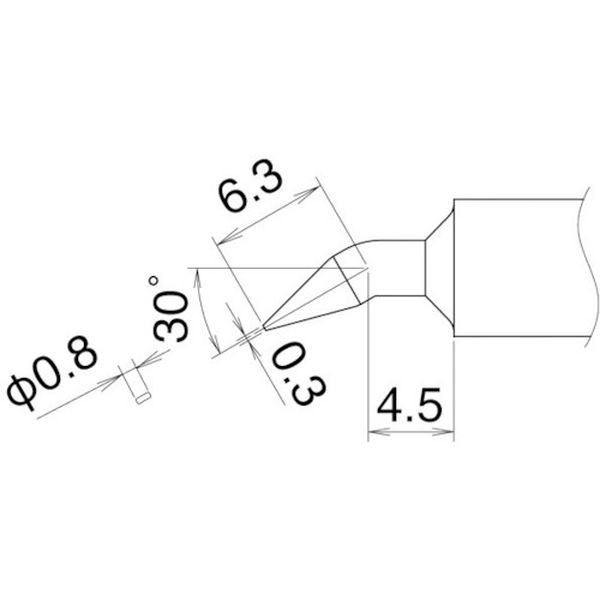 【メーカー在庫あり】 T22JD08 白光(株) 白光 こて先 0.8JD型 T22-JD08 HD店