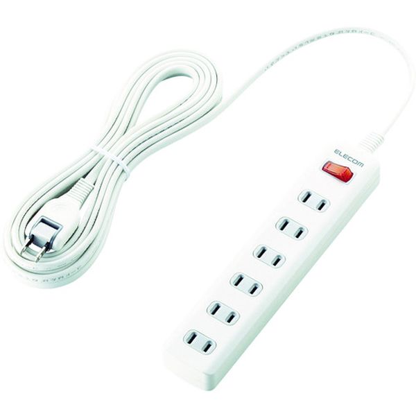 ・最大12500Vの高性能雷サージ吸収素子を内蔵し、電子機器を守ります。・パソコンやテレビなどの精密機器を雷から守ります。・最大サージ電圧12500VはJEC210/212規格に基づく数値です。・接続機器を一括でON/OFFでき、待機電力をまとめて節約できる一括スイッチが付いています。・狭い場所でも配線しやすい180°スイングプラグを採用しています。・プラグ仕様は2ピン式で、便利な6個口タイプです。・差込口には耐熱性に優れたユリア樹脂を使用していますので、万一の発熱の際にも融解しにくく、電気火災の防止に有効です。・プラグの刃の根本に絶縁キャップが付いており、トラッキング現象による火災の防止に役立ちます。・電源コードには、一般社団法人日本配線システム工業会規格(JWDS0010)に適合した二重被ふくコードを採用していますので、断線や被ふく破れによる感電・火災の防止に有効です。・コンセント数：6個口・ケーブル長(m)：2.5・色：ホワイト・幅(mm)：220・奥行(mm)：44・高さ(mm)：31・定格電圧(V)：AC125V・15A・最大1500Wまで対応・本体差込口形状：2ピン・本体差込口個数：6個口・プラグ仕様：2ピン・スイングプラグ・本体：ABS樹脂・プラグ：PVC・差込口：ユリア樹脂・生産国 中国・JANコード 4953103457096・質量 341g・コード：773-0829 ・品目：TK3A2625WHT-K3A-2625WH楽天 HD店　