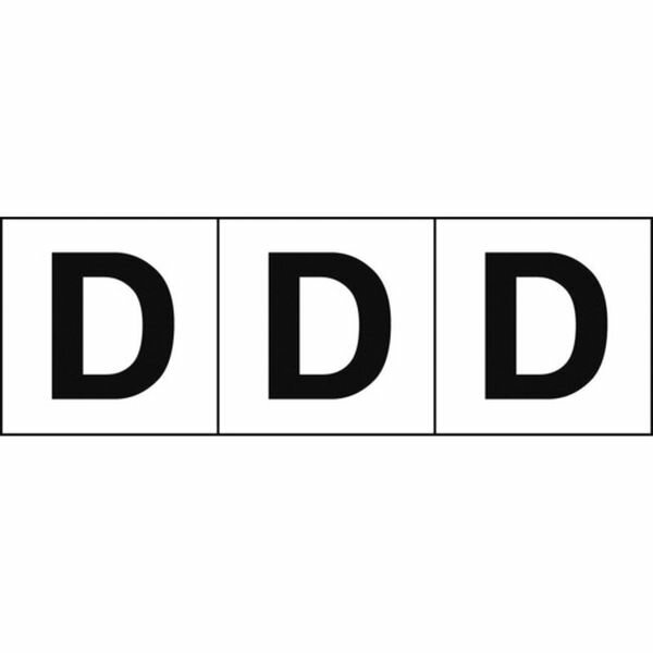 【メーカー在庫あり】 TSN30D トラスコ中山(株) TRUSCO アルファベットステッカー 30×30 「D」 白地/黒文字 3枚入 TSN-30-D HD店