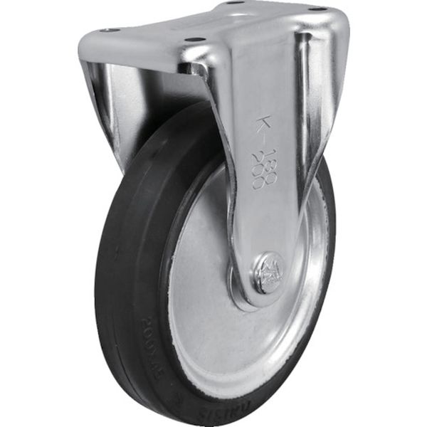 【メーカー在庫あり】 WK200 シシクSISIKUアドクライス(株 シシク スタンダードプレスキャスター ゴム車輪 固定 200径 WK-200 HD