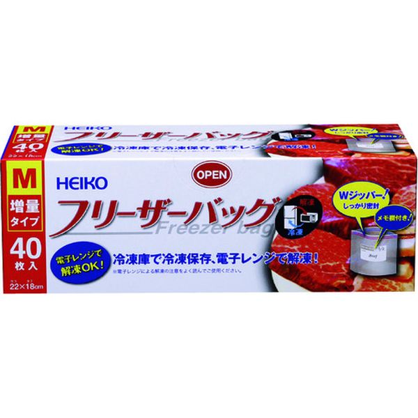 【メーカー在庫あり】 (株)シモジマ HEIKO フリーザーバッグ 増量タイプ M 004750005 HD店