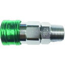 【メーカー在庫あり】 金属カップリング BLY-C カラーカップリングソケット(めねじ取付用) グリーン 3個入 相手側取付サイズRc3/4 BLY46-SM-...