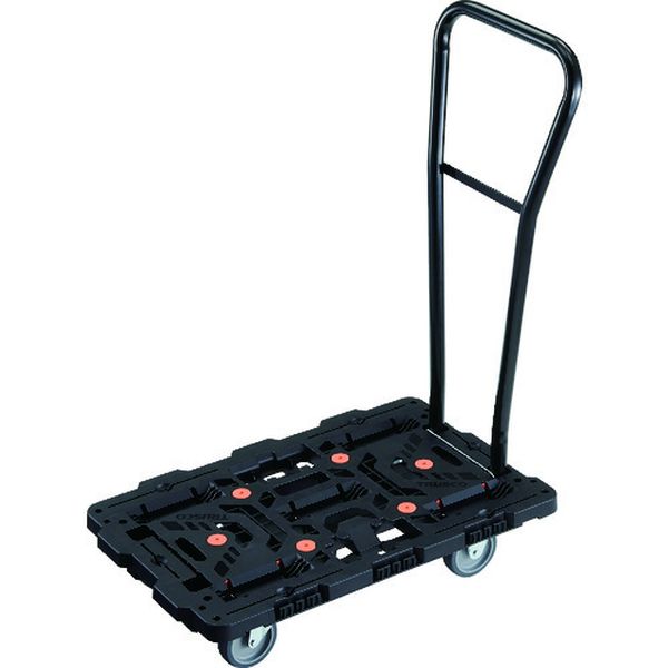 【メーカー在庫あり】 BT700J3HE100 連結式樹脂製平台車 ビートル 700X450 自在3輪 脱着式ハンドル付 BT700J3H-E100 HD店