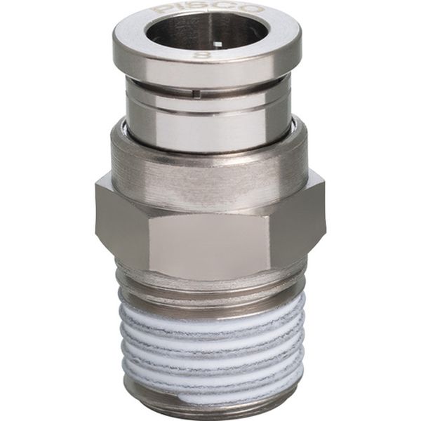 【メーカー在庫あり】 チューブフィッティング ブラスストレート チューブ6 ネジR3/8 ゴムHNBR カバー..