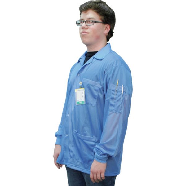 Other - 【メーカー在庫あり】 DESCO DESCO スモック ジャケット ニット袖口 青 XS 73749 HD店