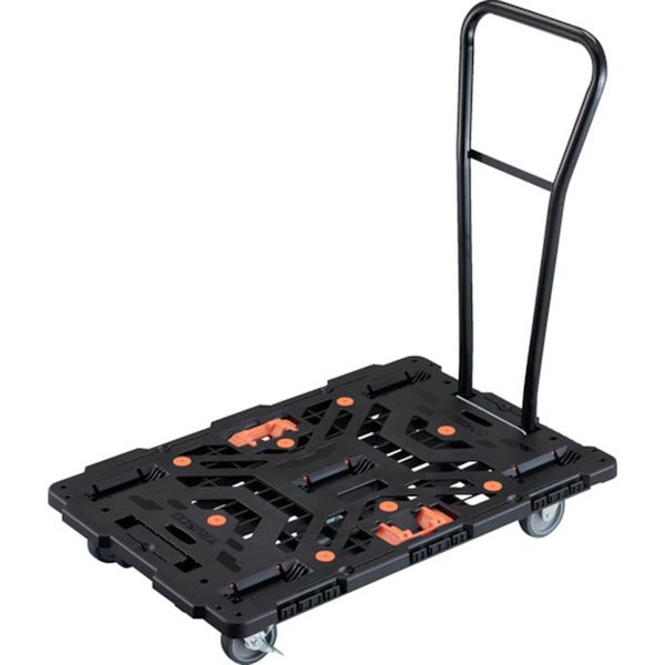【メーカー在庫あり】 連結式樹脂製平台車 ビートル 900X600 自在3輪 内2輪ストッパー付 脱着式ハンドル付 とめたろう付 BT900J3S2H-E100T HD店