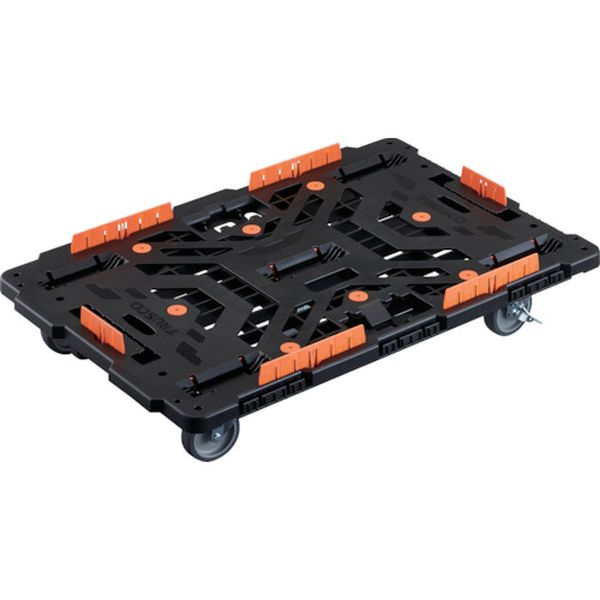 【メーカー在庫あり】 トラスコ中山 TRUSCO 連結式樹脂製平台車 ビートル 900X600 自在5輪 内2輪ストッパー付 柵付 BT900KJ5S2-E100 HD店