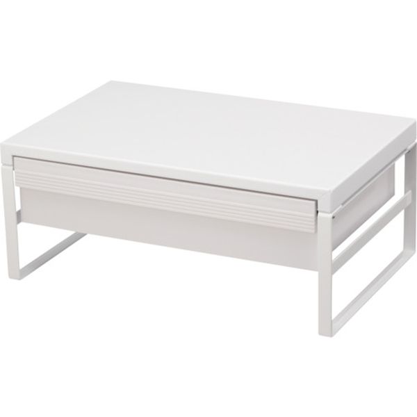 【メーカー在庫あり】 A73420 (株)LIHIT リヒト デスクボード 机上台(幅390mm・引出し付ハイタイプ) 白..