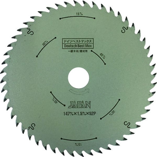 【メーカー在庫あり】 DB52147F チップソージャパン 『ベストマックス/フッ素』一般木工用/集成材用 147×52P DB52-147F HD店