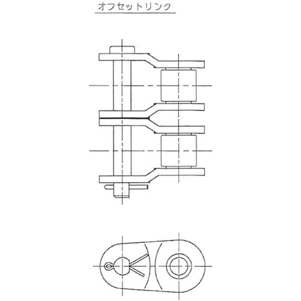 【メーカー在庫あり】 EK100D2OL (株)江沼チヱン製作所 ENUMA EK100D-2列 オフセットリンク EK100D-2 HD店