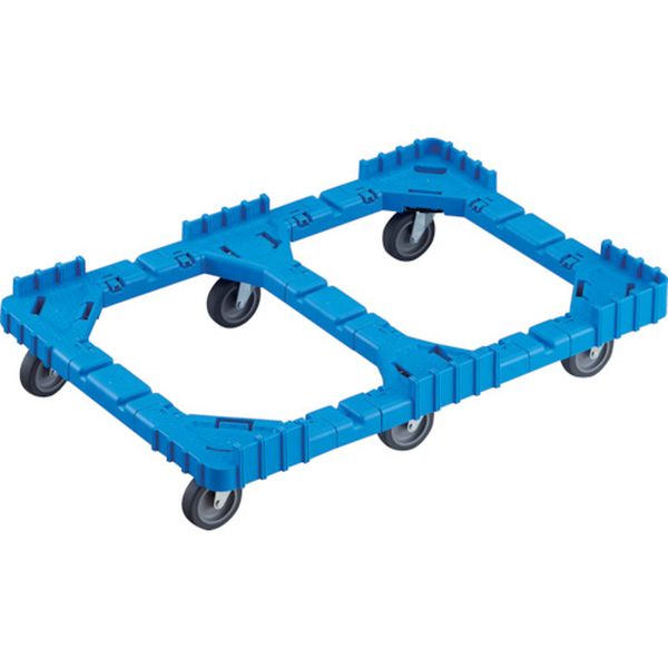 【メーカー在庫あり】 OCD75BB OCドーリー 75Lオリコン用 エラストマー車輪 6輪自在 片側ガード無し ブ..