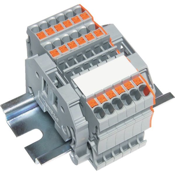 【メーカー在庫あり】 トラスコ中山 TRUSCO スプリング式端子台3線式 6極 電線サイズ0.25〜1.5 SPTB18A-3-6P HD店