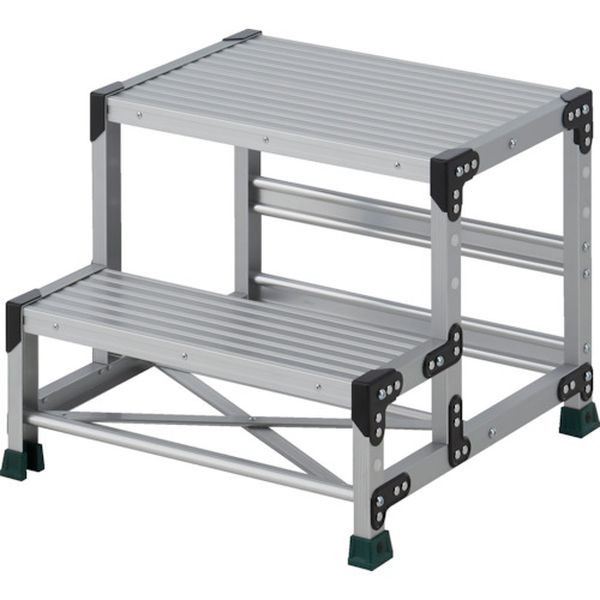 【メーカー在庫あり】 トラスコ中山 TRUSCO 作業用踏台 2段 ステップ奥行200 高さ0.50m 天板600X400 TSF-265 HD店