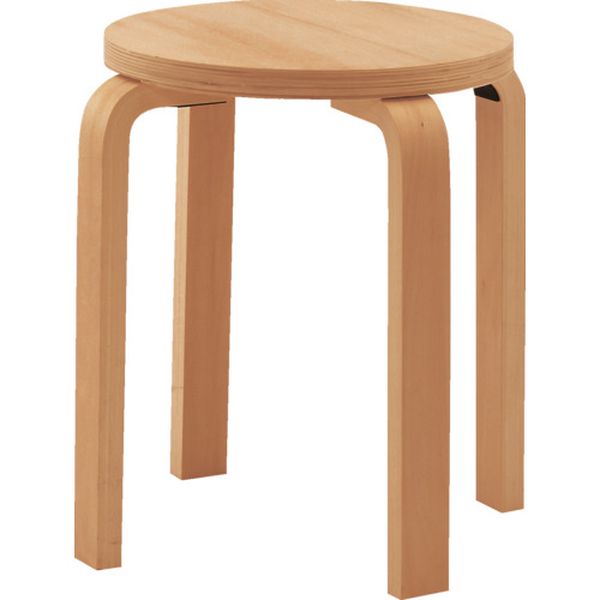 【メーカー在庫あり】 TSHSC340N トラスコ中山(株) TRUSCO 木製丸椅子 340Φ ナチュラル TSHSC340-N HD店