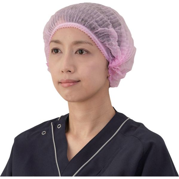 Hats - 【メーカー在庫あり】 (株)竹虎 竹虎 サージキャップ ジャバラタイプ ピンク 100枚入 076186 HD店