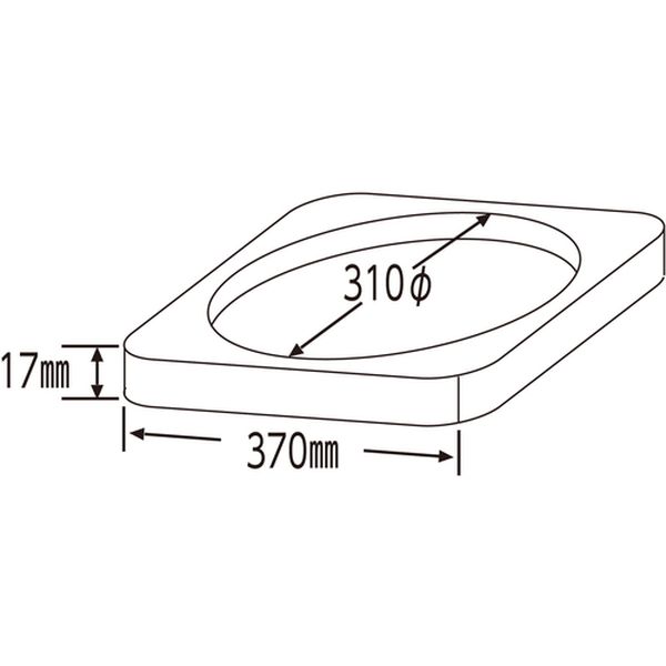 【メーカー在庫あり】 カラーコーン用ウエイト(コーンベッド) 重量2kg RC-A 365mm角 ゴム製 116100 HD店