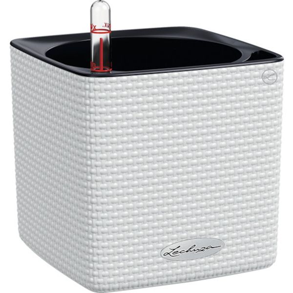 【メーカー在庫あり】 geobra社 レチューザ 底面給水プランター キューブカラー14 ホワイト 13380 HD店