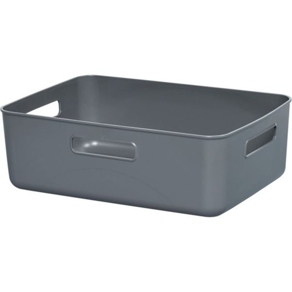【メーカー在庫あり】 1388 やわらかBOX/ワイド浅型 ダークグレー 364×259×120 138853 HD店