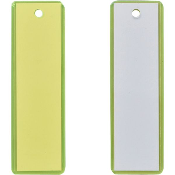 【メーカー在庫あり】 吊り下げ名札(掛名札) 蛍光黄/クリア(白) 掛名札-90 90×28mm 台紙付 298090 HD店