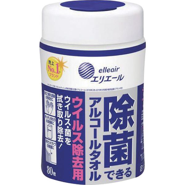 ・アルコールとポリアミノプロピルビグアニド配合し、拭くだけで簡単にウイルス・菌を99・9%除去します。・らくらく取り出し口のため少ない力でスムーズにシートを取り出せます。・ウィルスを99.9％除去します。・アロエエキス配合です。・シートサイズ(mm)：140×200・ケース入数：80枚×12個・入数(枚)：80・タイプ：本体・本体・アルコールタイプ・不織布・生産国 日本・JANコード 4902011731149・質量 5kg・コード：272-1038 ・品目：21001073833338楽天 HD店　