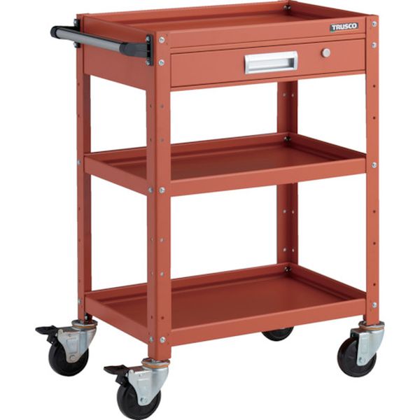 【メーカー在庫あり】 BDW963VOROR トラスコ中山(株) TRUSCO ツールワゴン バーディワゴン 600X400 引出付 オレンジ BDW-963V-OROR HD店