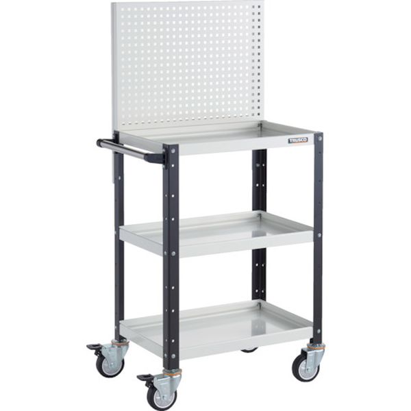 【メーカー在庫あり】 ツールワゴン バーディワゴン 上部パンチングパネル付 600X400X1330 ウレタン車..