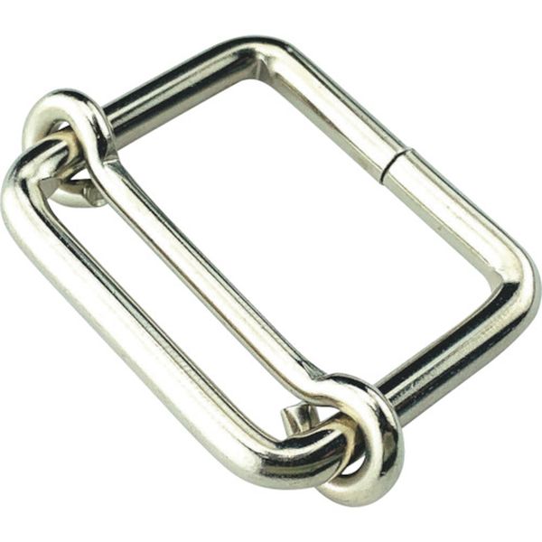 ・平ベルト加工用の金具です。・ベルトやゴムベルトの長さ調整が可能です。・結束や落下防止用ベルト、かばんなどのベルトに。・色：シルバー・厚さ(mm)：7.5・袋入数(個)：2・縦(mm)：38・適合ベルト幅(mm)：20〜25・横(mm)：21・2本線送り・スチール・生産国 日本・JANコード 4903599350739・質量 22g・コード：386-7833 ・品目：GSA220GSA-220楽天 HD店　