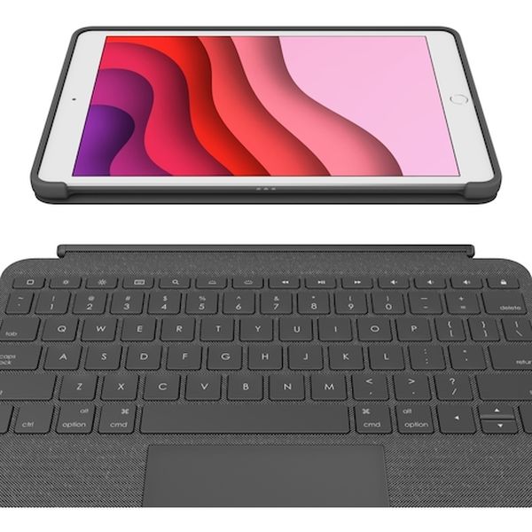 【メーカー在庫あり】 COMBO TOUCH for iPad(第7世代用)トラックパッド付キーボードケース IK1057BKA H..