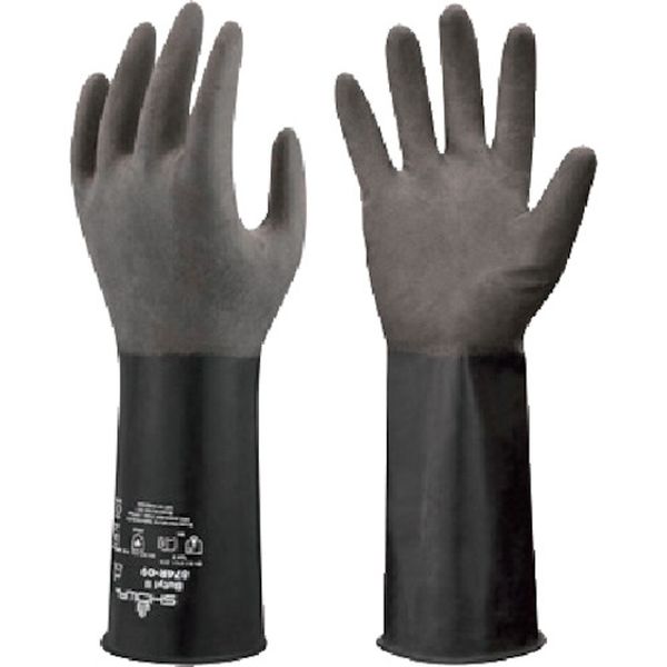 【メーカー在庫あり】 NO874RXL 耐薬品手袋 No874R ブチルゴム製化学防護手袋 XLサイズ ブラック 黒 NO874R-XL HD店