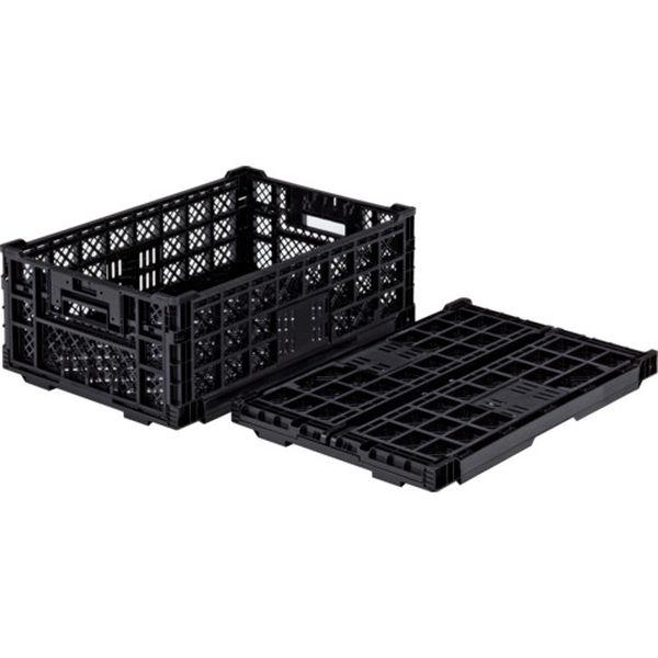 ・長・短側面内倒れ式のオリコンです。・上枠が無い為、オリタタミ時の高さを抑える事ができ収納効率に大変優れています。・ダンボール容器からの切り替えやリターナブル容器として活躍しています。・ワンタッチロックにより、簡単に素早く組み立てができます...