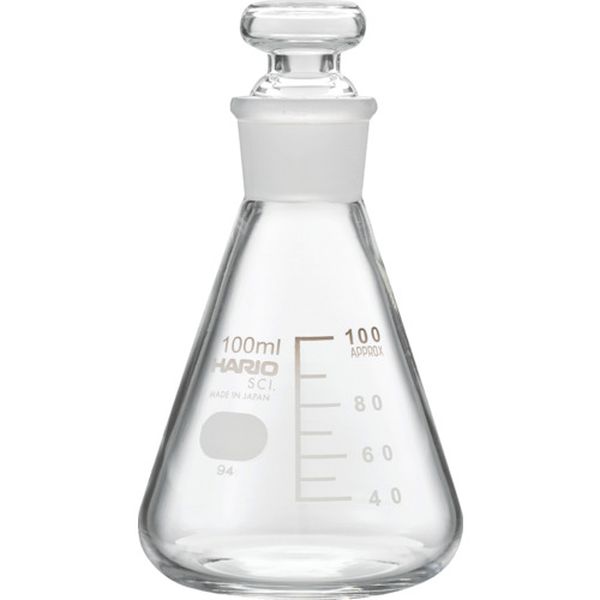 ・耐熱性、化学的特性に優れた高品質な耐熱ガラスを使用したフタ付三角フラスコです。・試薬の撹拌に、保存用。・容量(ml)：100・目盛間隔(ml)：10・外径(mm)：66・高さ(mm)：116・色：透明・首外径(mm)：30・口部大径(mm)：22.5・口部内径(mm)：20・規格：TS22・容量(L)：100・JIS規格品との互換性あり。(TS22、TS27)・JIS規格：TS22・ホウケイ酸ガラス-1・生産国 日本・JANコード 4977642012011・質量 80g・コード：388-9960 ・品目：TSF100SCITSF-100-SCI楽天 HD店