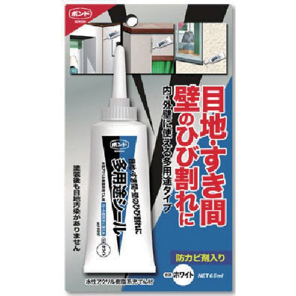 ・塗布性良好であり、作業性に優れます。・乾燥した接着剤の上に塗装することが出来ます。・目地汚染のないノンブリードタイプです。・内壁のひび割れやALC目地の補修に。・天井・壁面やドア枠・窓枠等のコーキングに。・色：ホワイト・容量(ml)：65・梱包数(本)：6・チューブタイプ・主成分：アクリル樹脂系エマルジョン形・生産国 日本・JANコード 4901490047857・質量 128g・コード：117-3920 ・品目：0478504785楽天 HD店　