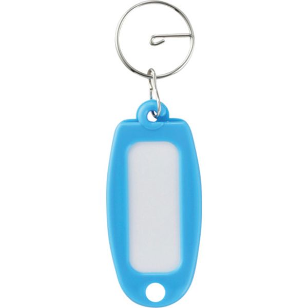 【メーカー在庫あり】 キーホルダー名札(ハードケースタイプ) スカイブルー NF-SB 60×27mm 301009 HD店
