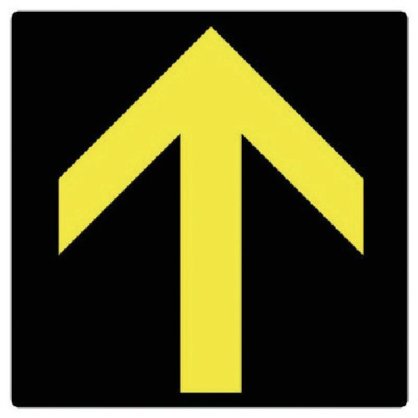 【メーカー在庫あり】 86237 ユニット(株) ユニット 矢印ステッカー 黒地黄矢印 5枚組 100×100 862-37 HD店