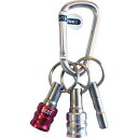【メーカー在庫あり】 BTH22RW (株)ベストツール ベストツール BEST 2pcs.ビットホルダー キーアダプター・カラビナ付 赤 BTH-22RW H...